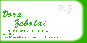 dora zabolai business card