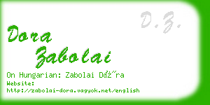 dora zabolai business card